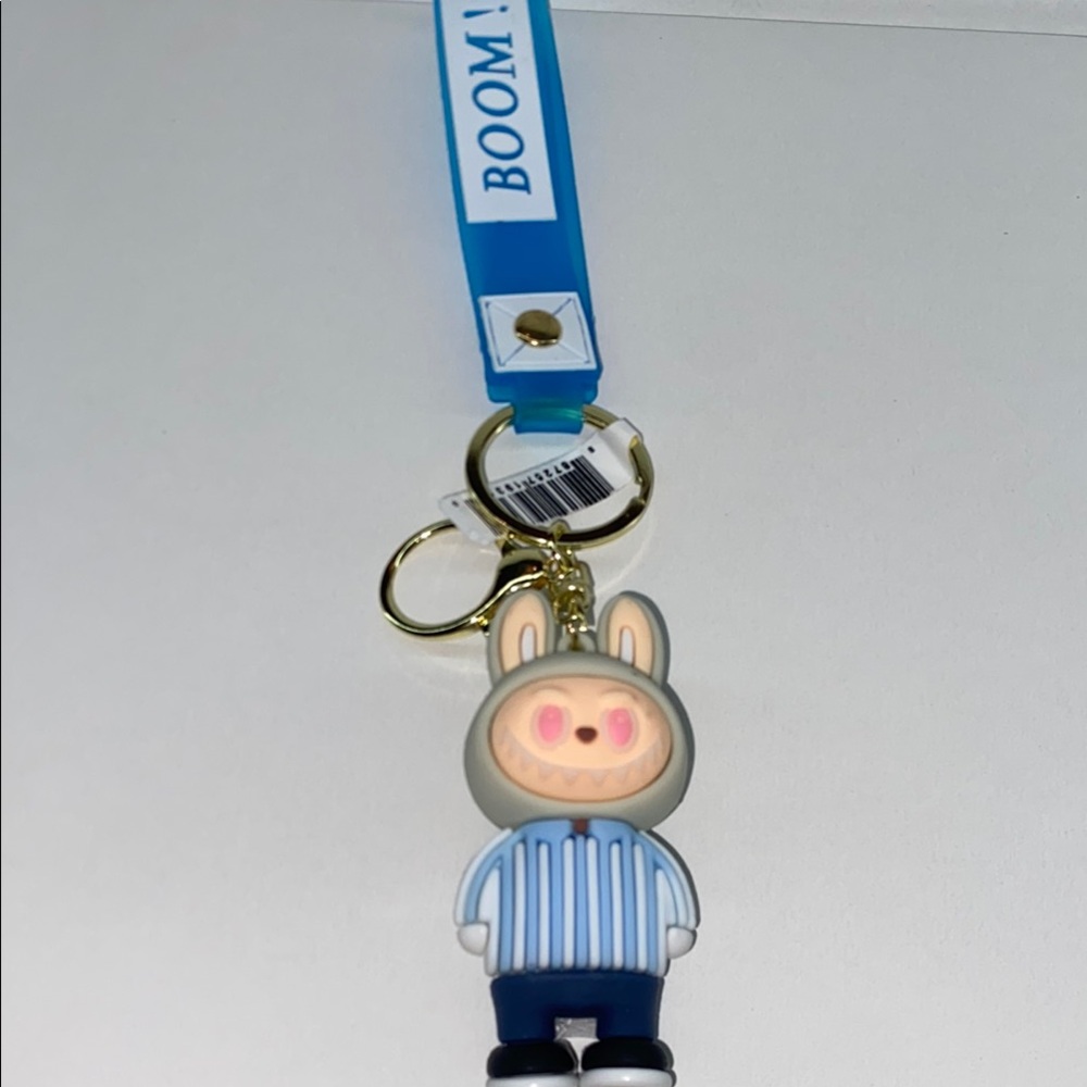 Labubu Keychain - Blue and Gray